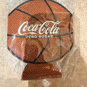 Coca-Cola Basketball drink koozie in Orange and Black